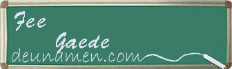 Fee Gaede Visitenkarte
